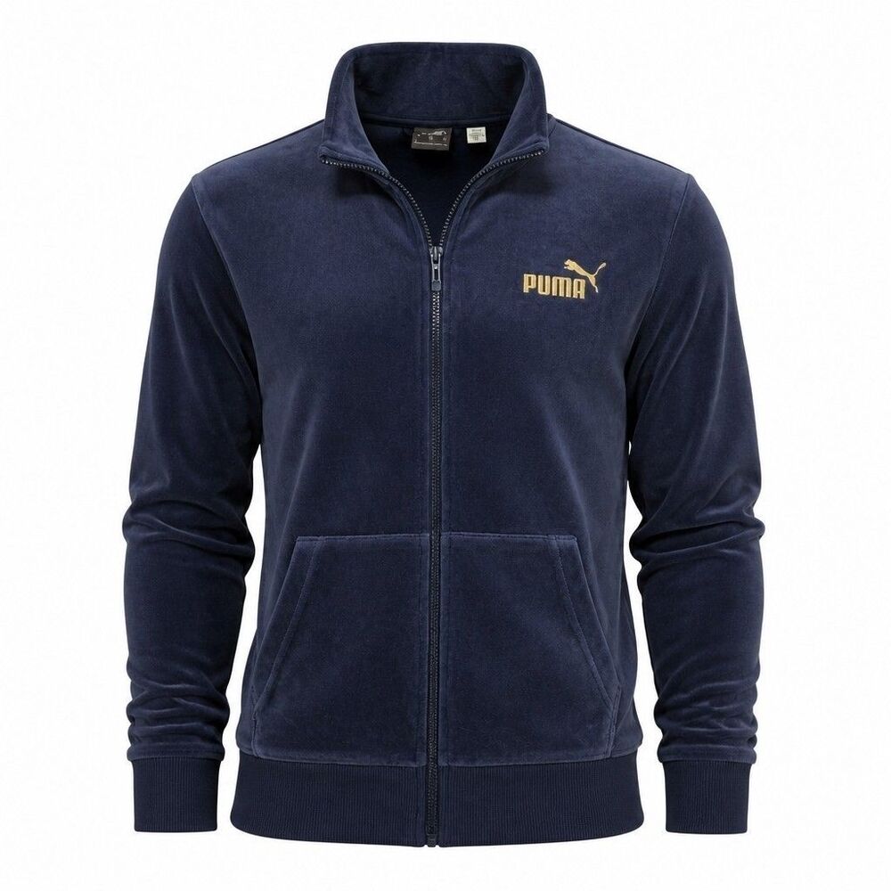 PUMA Women's Athletic wear Logo Fleece Medium MD Zip-Up Activewear Jacket Purple